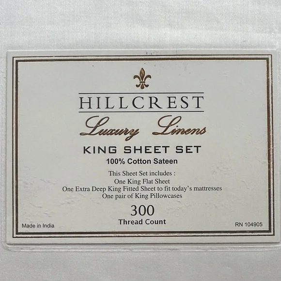 Luxury White King Sheet Set - Picture 2 of 2